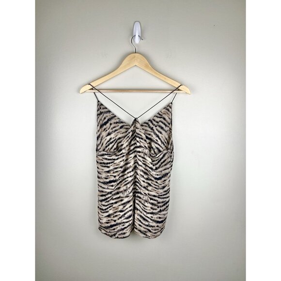 Reformation Silk Cami Women’s Sz Sm Sleeveless Animal Print V-neck Flowy - Picture 2 of 7